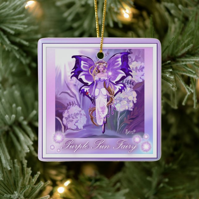 Lila Sol Fairy Ceramic Ornament (Träd)