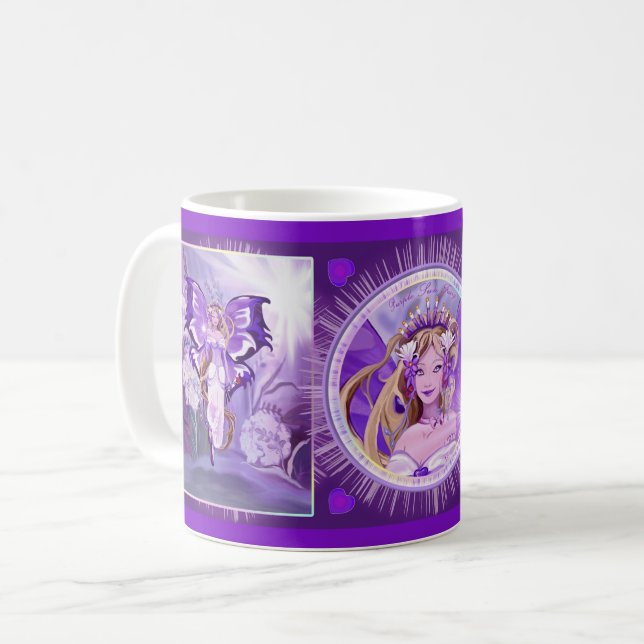 Lila Sol Fairy Coffee Mugg (Framsida vänster)