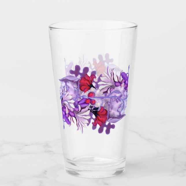 Lila sol Fairy Glass Glaskopp (Framsida)
