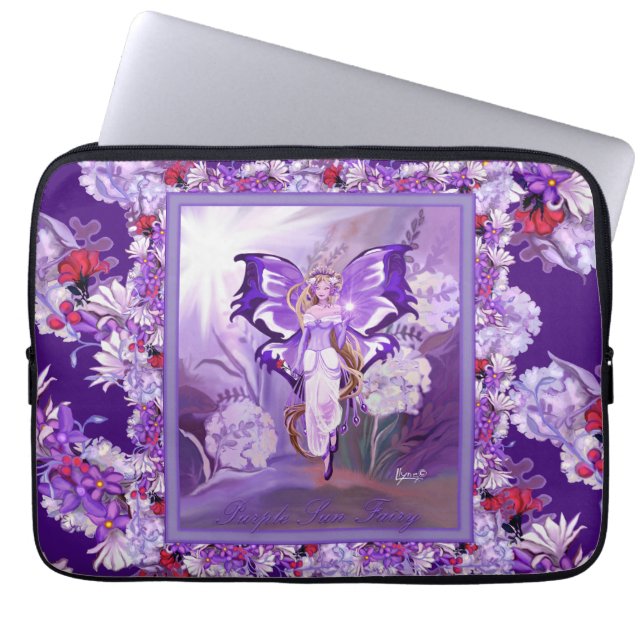 Lila Sol Fairy Laptop Fodral (Framsidan)