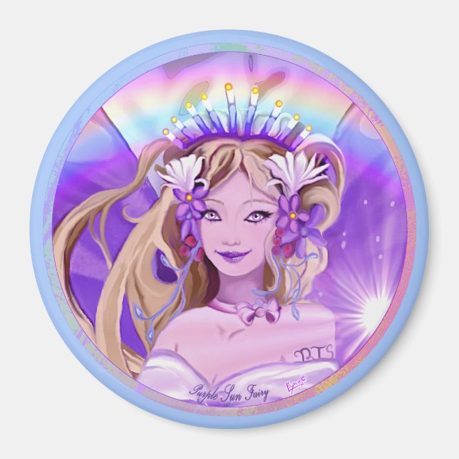 Lila Sol Fairy Magnet (Framsidan)
