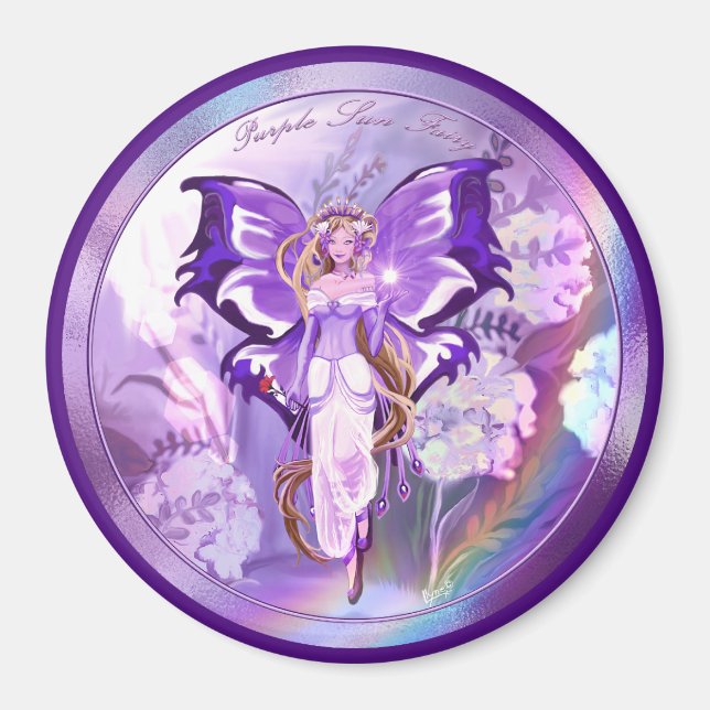 Lila Sol Fairy Magnet (Framsidan)