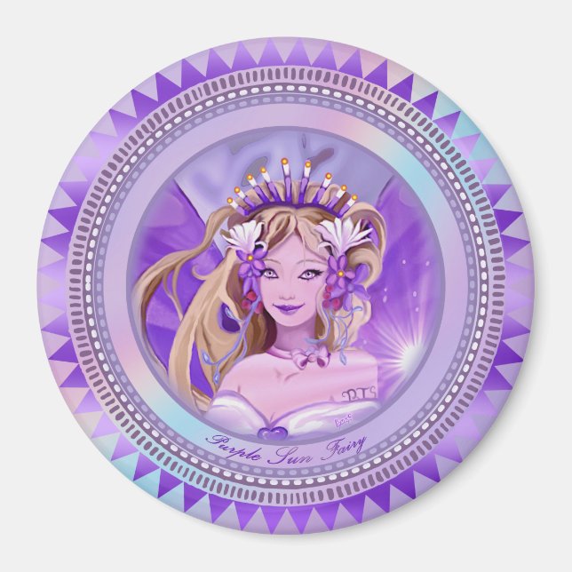 Lila Sol Fairy Magnet (Framsidan)