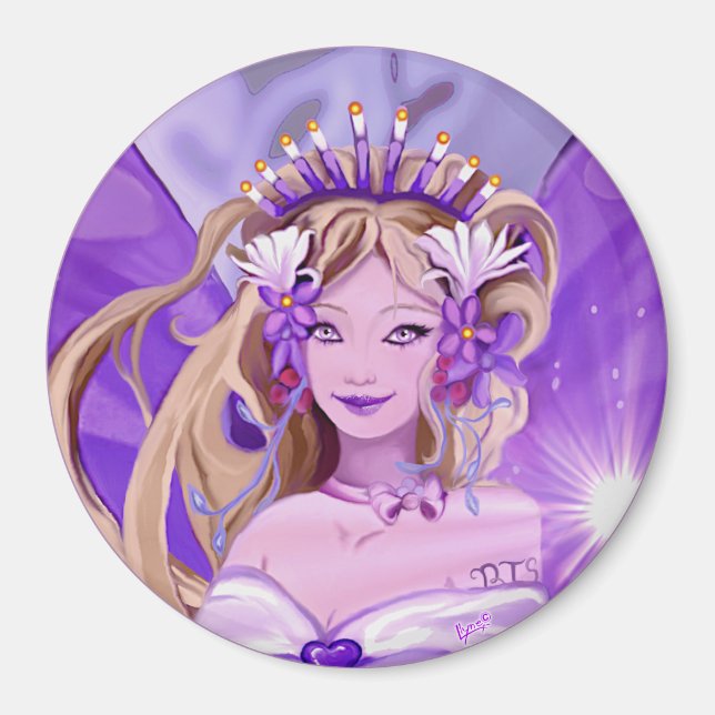 Lila Sol Fairy Magnet (Framsidan)