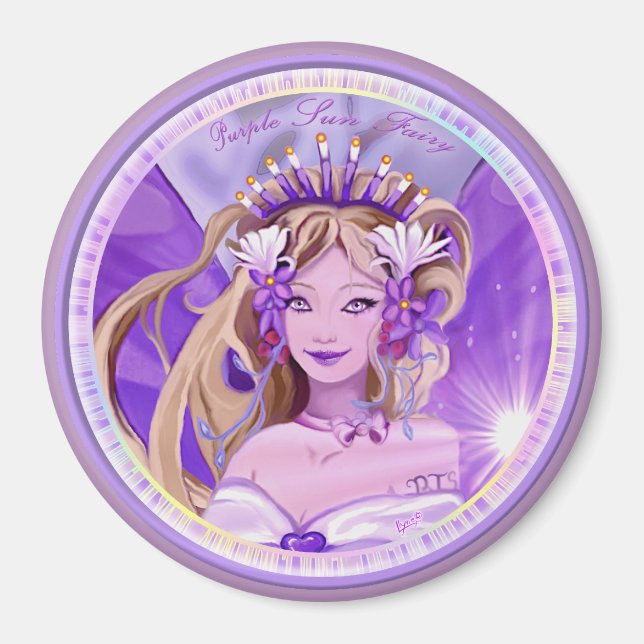 Lila Sol Fairy Magnet (Framsidan)