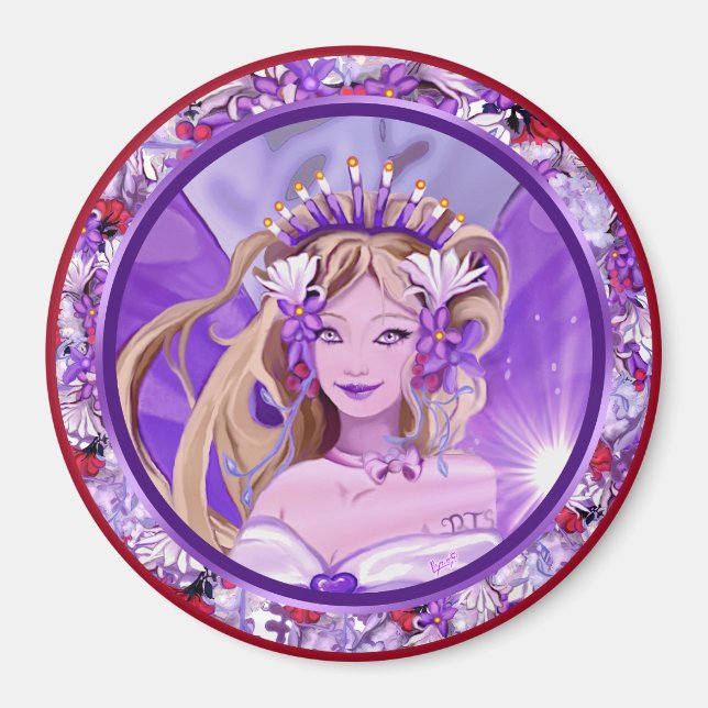 Lila Sol Fairy Magnet (Framsidan)
