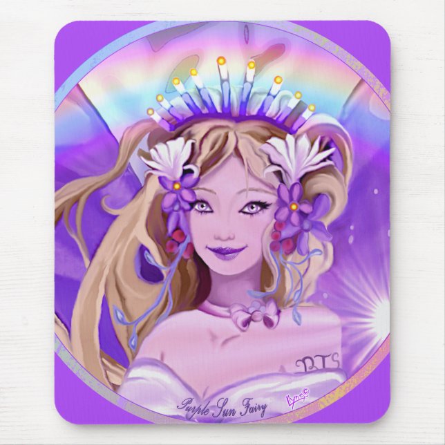 Lila Sol Fairy Mouse Pad Musmatta (Framsidan)