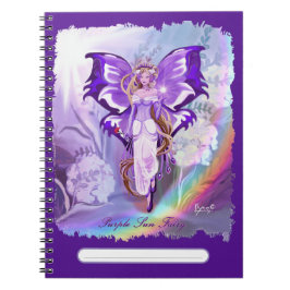 Lila Sol Fairy Notebook Anteckningsbok