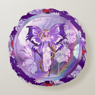 Lila Sol Fairy Rund Kudde