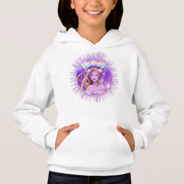 Lila Sol Fairy T-Shirt Hoodie (Framsida)