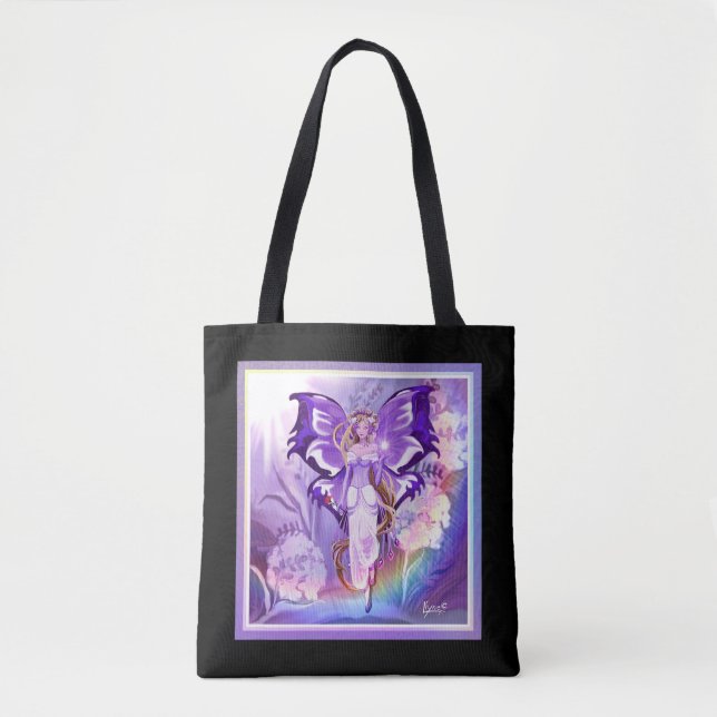 Lila Sol Fairy Tote Bag Tygkasse (Framsida)