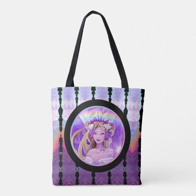Lila Sol Fairy Tote Bag Tygkasse (Baksida)