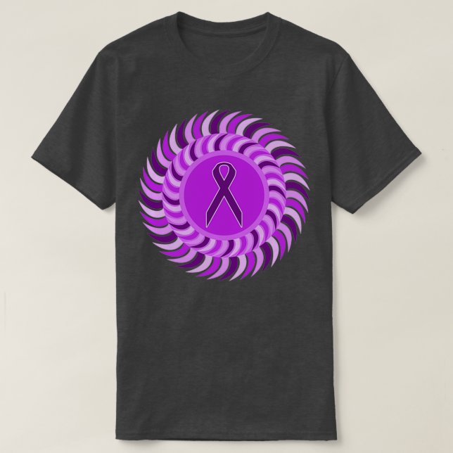 Lila Sol Mönster T Shirt (Design framsida)
