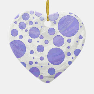 Lila Sol Polka Dot Julgransprydnad Keramik