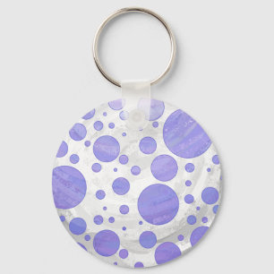 Lila Sol Polka Dot Nyckelring