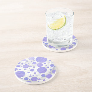 Lila Sol Polka Dot Underlägg Sandsten