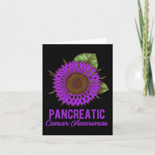 Lila Solrosbonusribbonstöd Pancreatic Cancer Kort