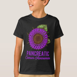 Lila Solrosbonusribbonstöd Pancreatic Cancer T Shirt