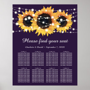 Lila Solrosskiss 8, Blommigt Bröllop Poster