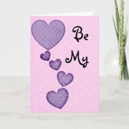 Lila som sjunker hjärtan är mitt Valentinkort Helgkort