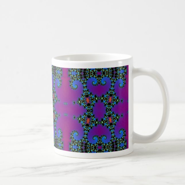 lila sömlöst mönster Digital datorsgrafik Kaffemugg (Höger)