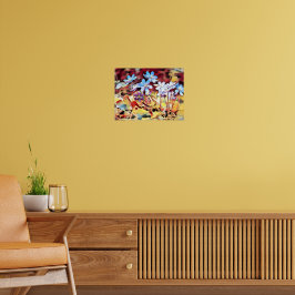 Lila sommarblommor poster