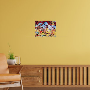 Lila sommarblommor poster