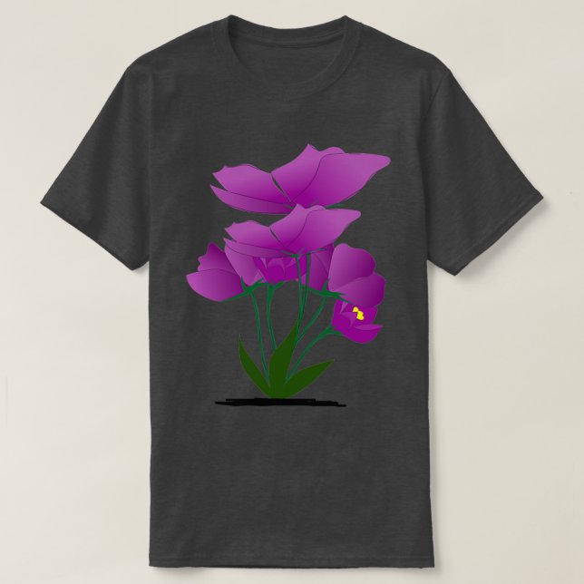 Lila sommarblommor t shirt (Design framsida)