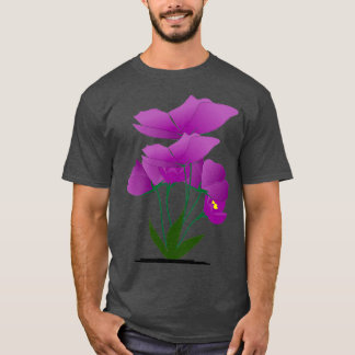 Lila sommarblommor t shirt