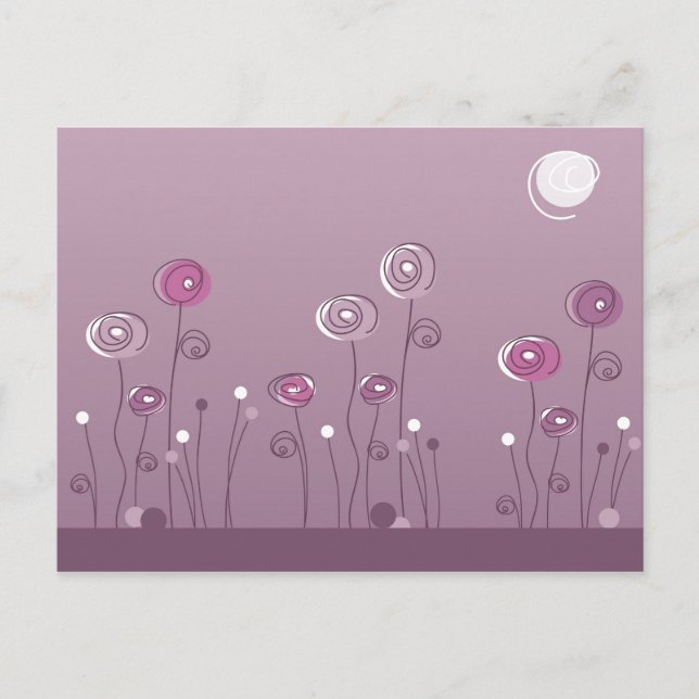 Lila sommarvykort vykort (Framsida)