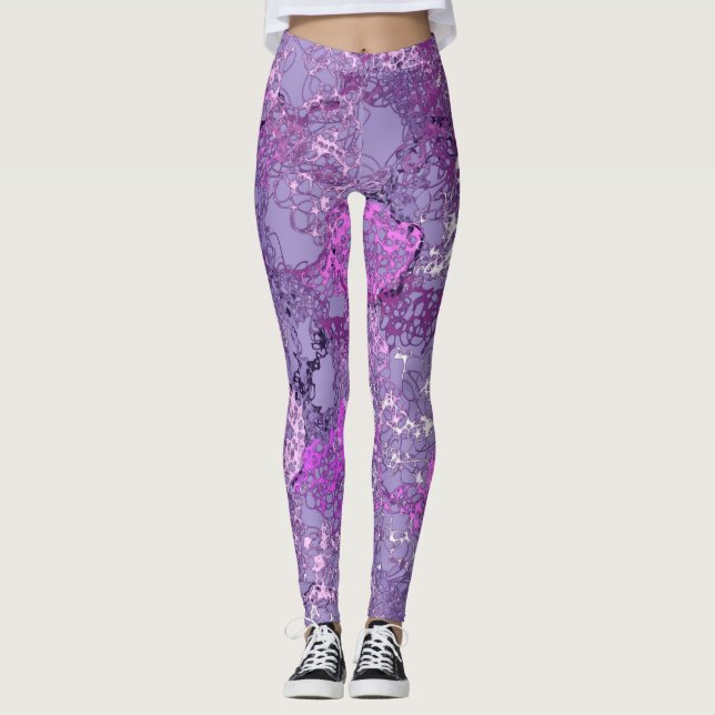 Lila söt leggings (Framsida)