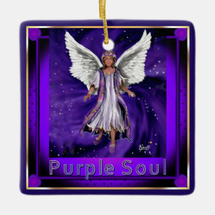Lila Soul Ceramic Ornament