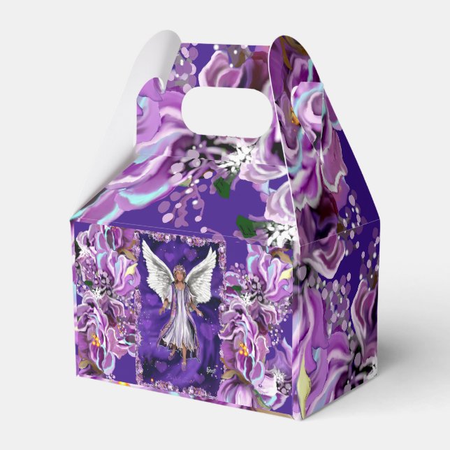 Lila Soul Favor Box Presentaskar (Framsidan Sidan)