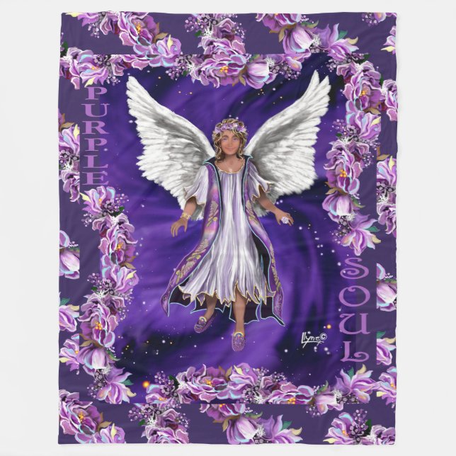 Lila Soul Fleece Blanket (Framsidan)