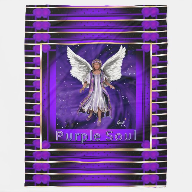 Lila Soul Fleece Blanket (Framsidan)