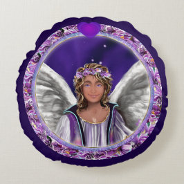 Lila Soul Round Pillow Rund Kudde