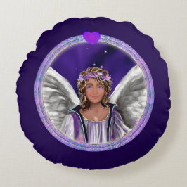 Lila Soul Round Pillow Rund Kudde