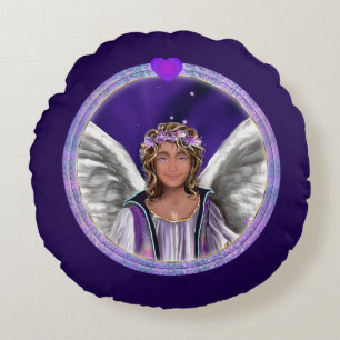 Lila Soul Round Pillow Rund Kudde