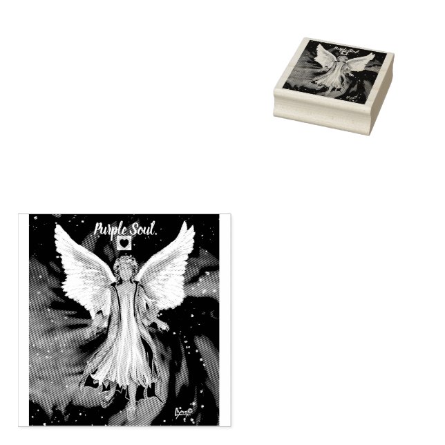 Lila Soul Scarf Stämpel (Stämplad)