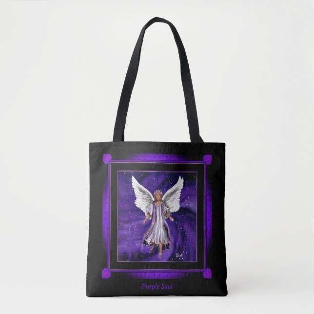Lila Soul Tote Bag Tygkasse (Framsida)