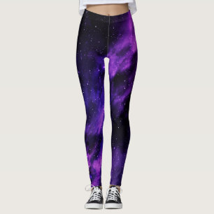 Lila Space Galaxy Leggings