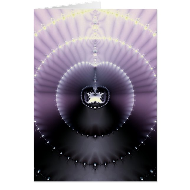 Lila Space Hälsningskort (Framsidan)