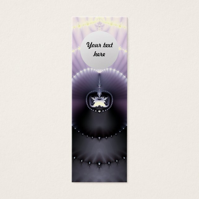 Lila Space Litet Visitkort (Framsidan)