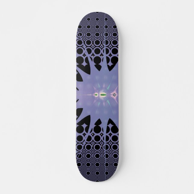 Lila Space Mini Skateboard Bräda 18,5 Cm (Framsida)