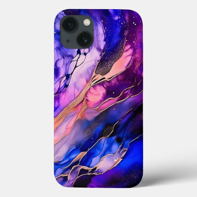 Lila Space Nebula i Alcohol Bläck (Baksida)