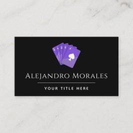 Lila Spade Spelkort - Klubb för kasino Poker Visitkort