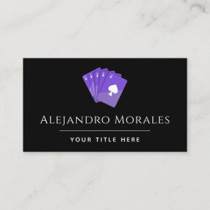 Lila Spade Spelkort - Klubb för kasino Poker Visitkort