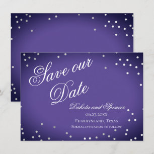 Lila Spara - vårt datum Chic Violet Silver Confe Datumet