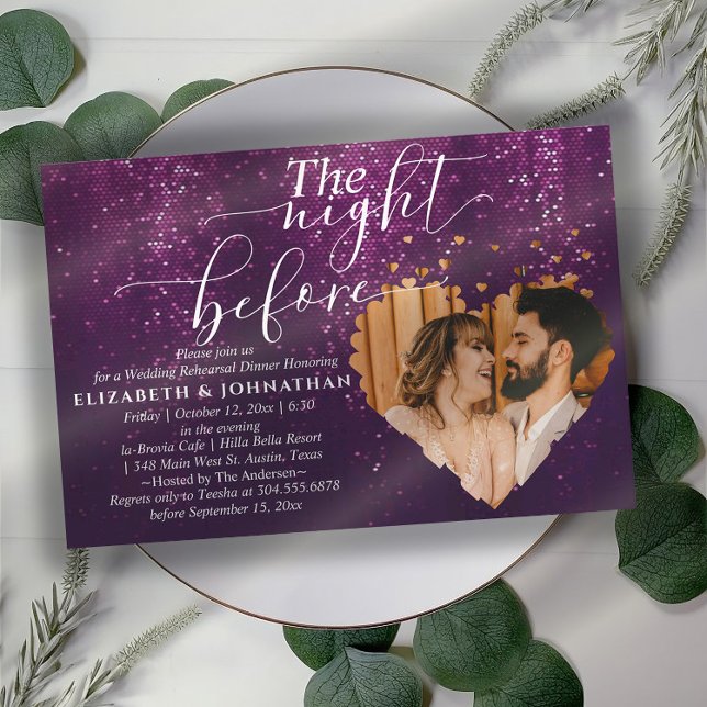 Lila Sparkles Rehearsal Middag natt före Inbjudningar (Skapare uppladdad)