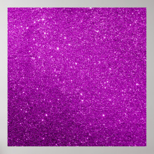 Lila Sparkly Glitter Poster